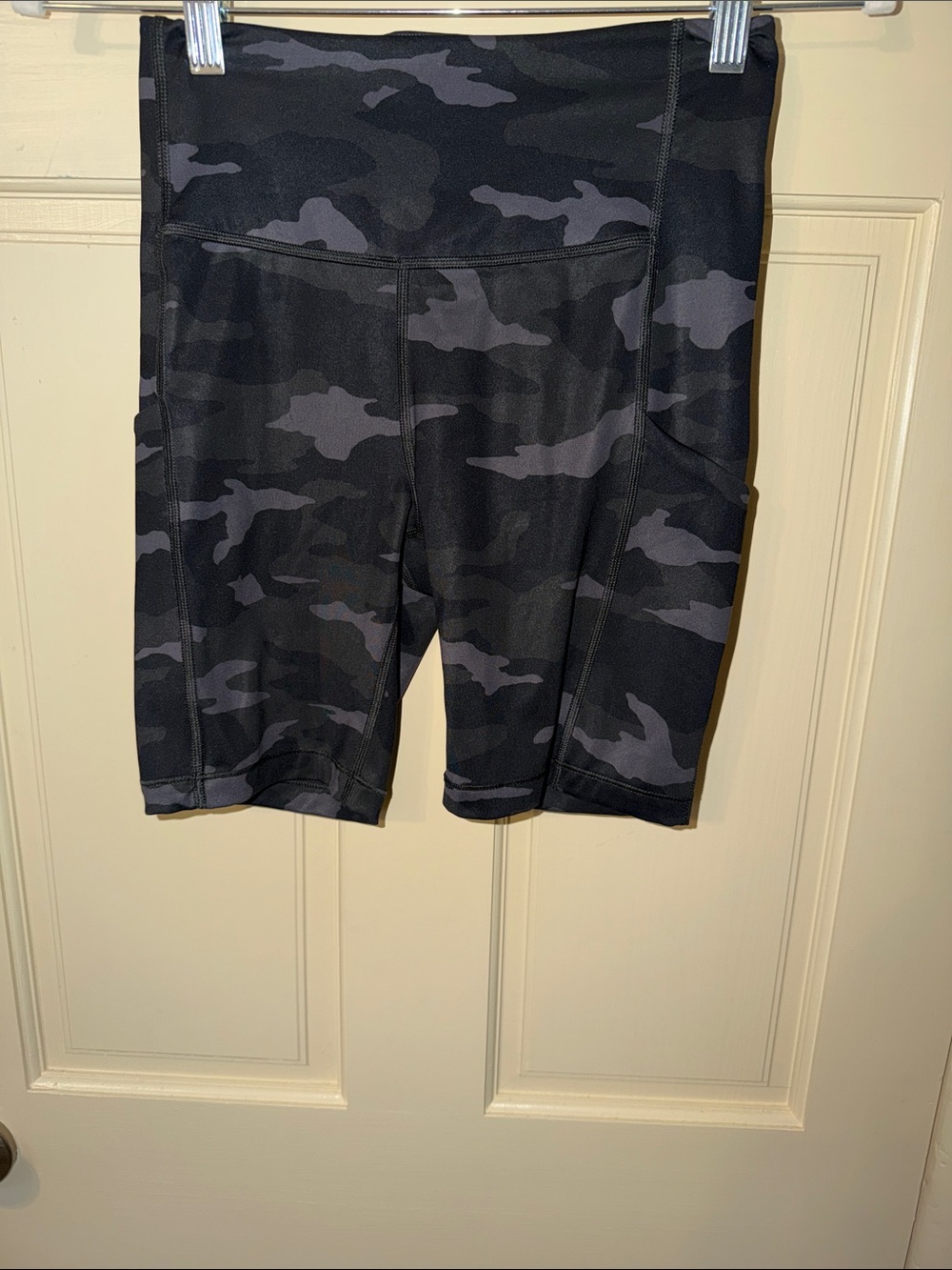 Athleta Black and Gray Camo Athletic Shorts